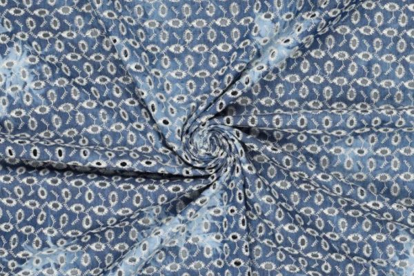Denim-stof-tie-dye-embroderie-bloemenprint-x151-2