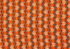 Viscose-satijn-stof-hexagonprint-x245