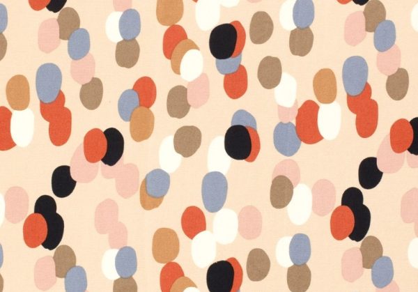 Viscose-twill-stof-dots-stippen-x196