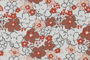 Poplin-katoen-stof-getekende-bloemenprint-x435