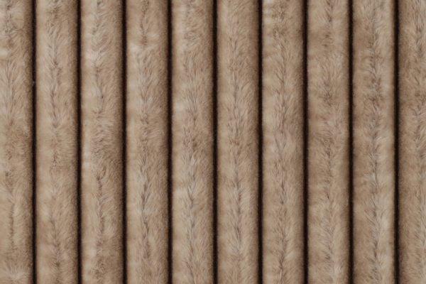Faux-fur-bont-stof-streep-motief-zand-x698