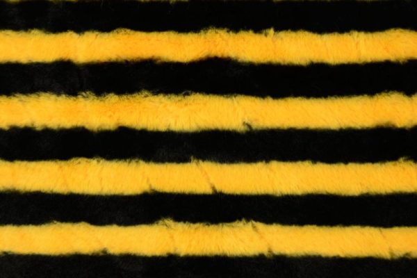 Faux-fur-borg-stof-streep-bijenprint-x714