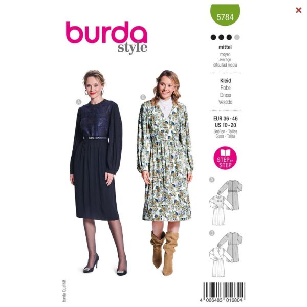 Burda-style-naaipatroon-jurk-5784