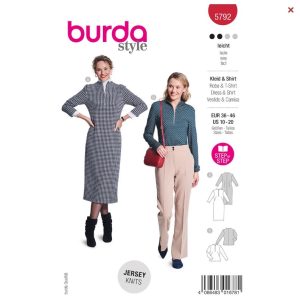 Burda-style-naaipatroon-jurk-top-5792