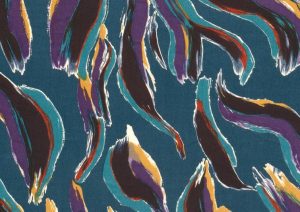 Viscose-stof-fantasie-vogelprint-x1037