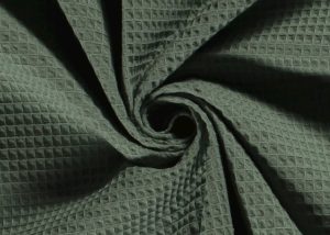 Wafeldoek stof, dusty mint. WA022