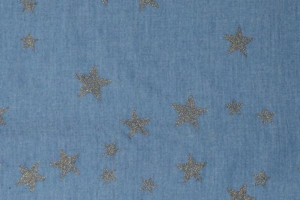 Denim-jeans-stof-sterren-x1389