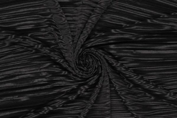 Plisse-stof-pleated-lizzy-glans-zwart-x1283