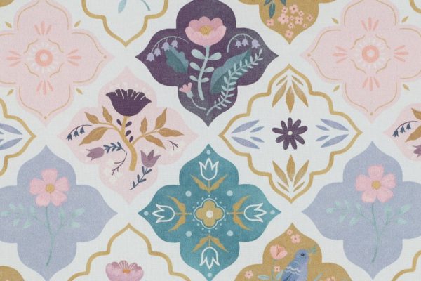 Poplin-stof-fijn-vogels-en-bloemen-x1363