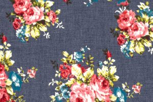 Denim-chambray-stof-bloemenprint-y187