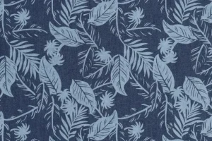 Denim-look-katoen-stof-bladprint-y138