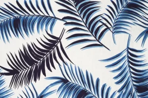 Linnen-viscose-stof-bladprint-y116