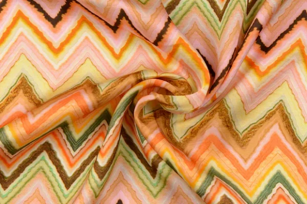 Viscose-satijn-stof-zigzagprint-y79-2