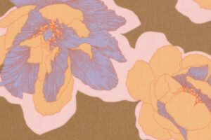 Crepe-borken-stof-bloemenprint-y265