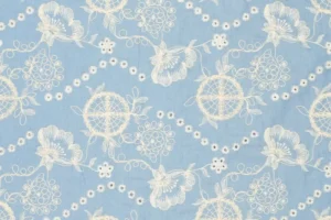 Geborduurde-denim-stof-fantasie-motief-y399