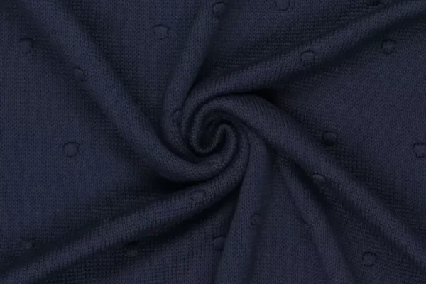 Gebreide-stof-stippen-donkerblauw-y470