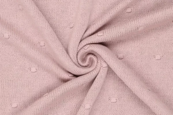 Gebreide-stof-stippen-poeder-roze-y477