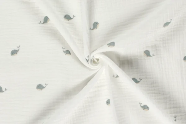 Mousseline-dubbeldoek-stof-dolfijnenprint-y515-2