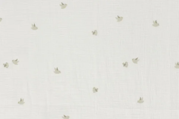 Mousseline-stof-vogelprint-y514