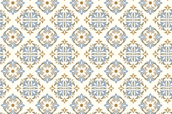 Poplin-katoen-stof-ornamentenprint-y558