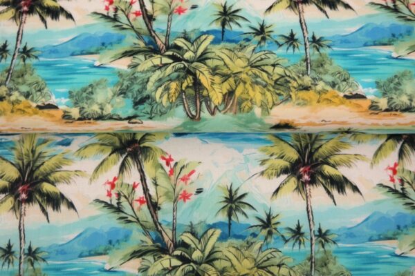 Stenzo-viscose-stof-strand-met-palmbomen-y506
