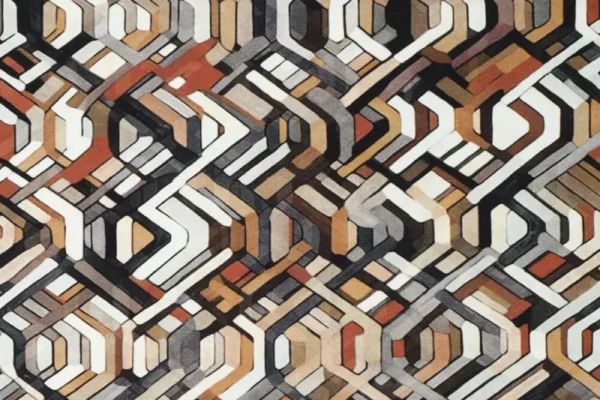 Tricot-katoen-stof-digitale-hexagonprint-y496