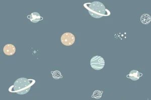 Tricot-katoen-stof-planetenprint-y878