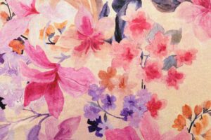Viscose-satijn-stof-bloemenprint-y801