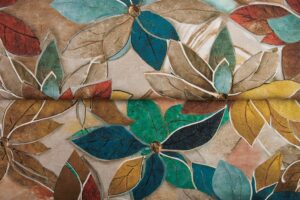 Stenzo-tricot-katoen-stof-herfstbloemen-met-grote-bladeren-y980