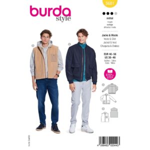 Burda Style, heren patroon blouse / vest 5681