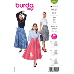 5690 patroon burda wijde rokken