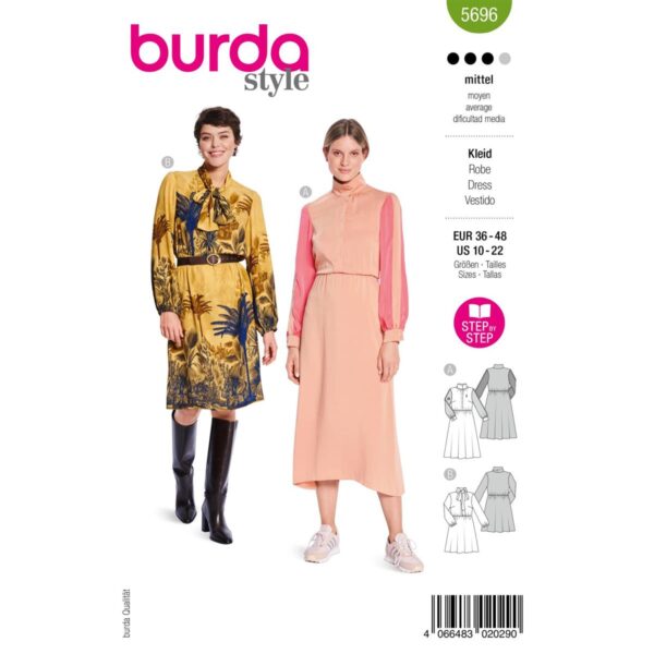 5696 Burda style naaipatroon Jurk