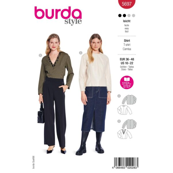 5697 Burda style naaipatroon shirt