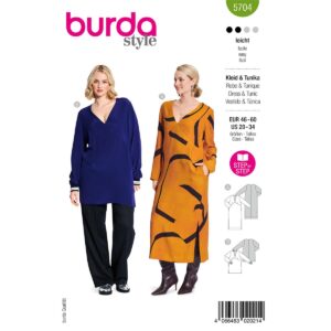 5704 burda naaipatroon jurk en tuniek