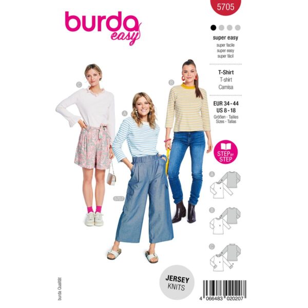 5705 burda naaipatroon t-shirt