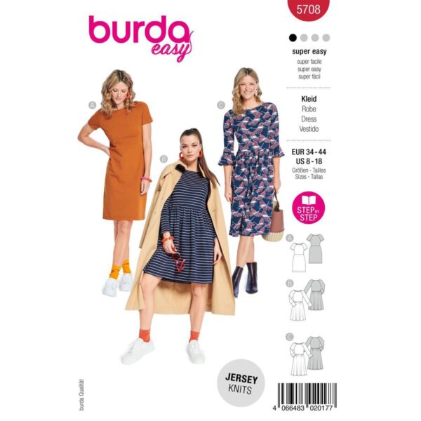 5708 | burda | Naaipatroon | jurken |