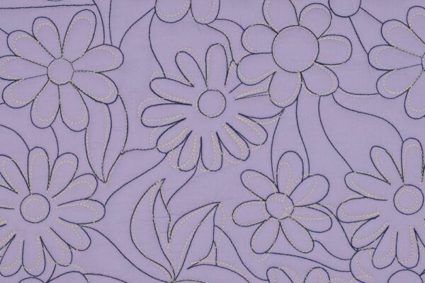 Gestepte-katoen-stof-geborduurde-bloemen-P001