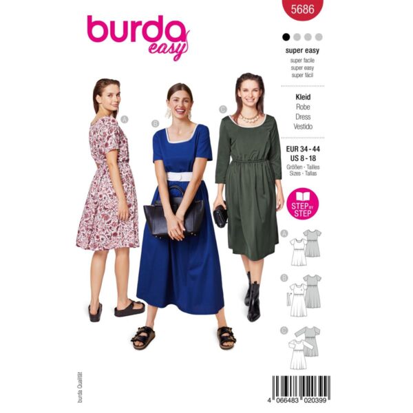 burda patroon jurken 5686