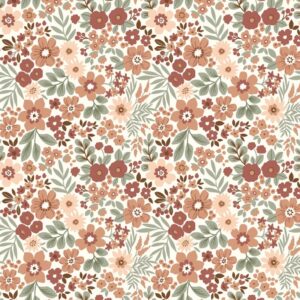 rib jersey bloem print