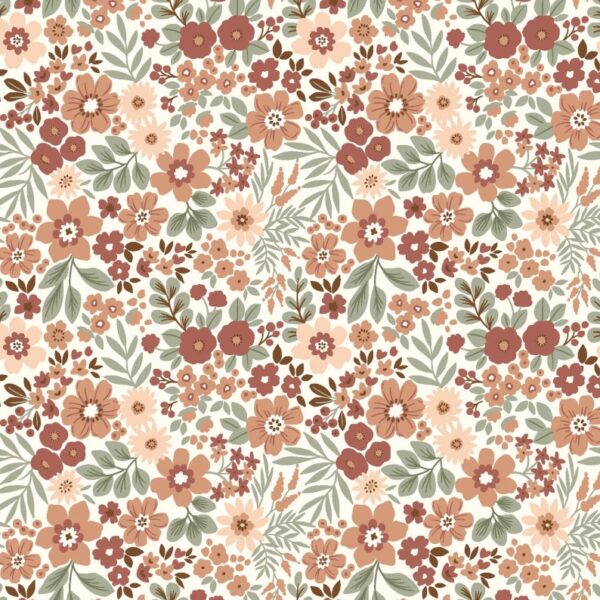 rib jersey bloem print