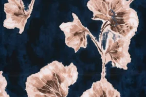 Satijn-de-luxe-stof-groot-bloembladprint-P334