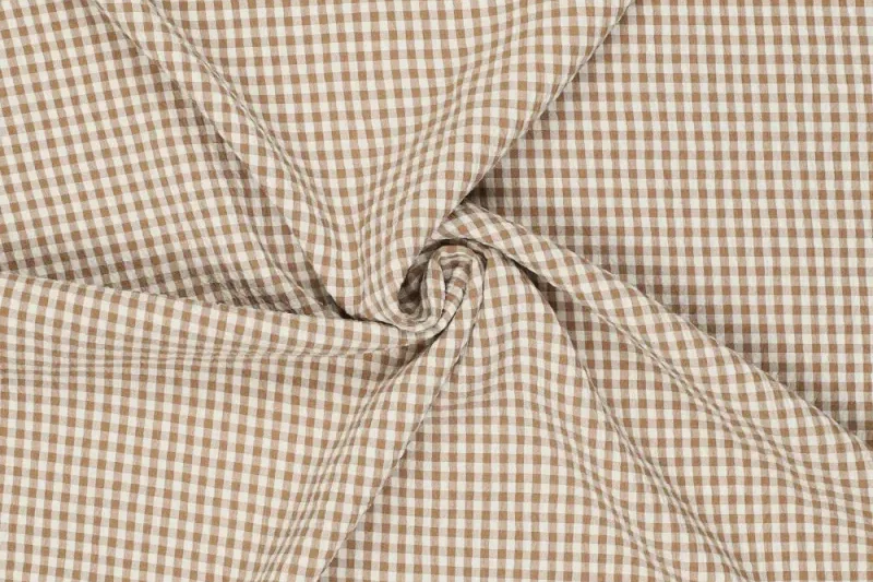 Seersucker-ruit-stof-P213