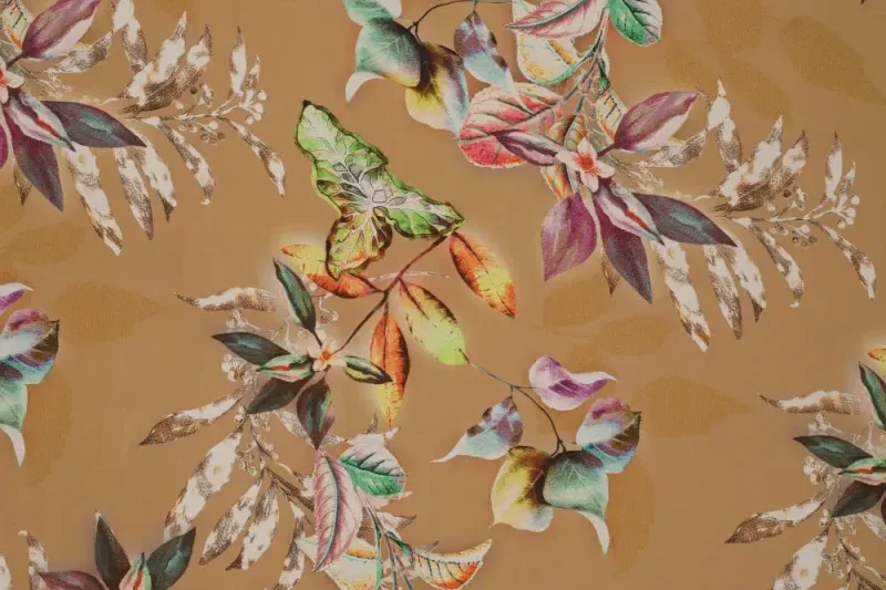Viscose-stof-digitale-bladerenprint-P268