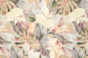 Viscose-twill-stof-bladerenprint-P317