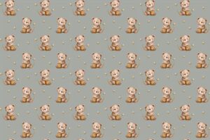 Stenzo-katoen-stof-beertjes-en-bijtjesprint-P359