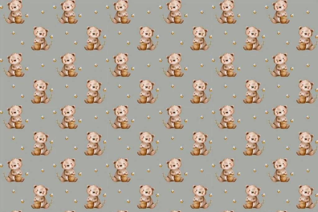 Stenzo-katoen-stof-beertjes-en-bijtjesprint-P359