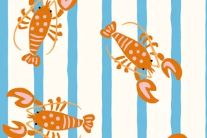 Poplin-katoen-stof-streep-met-krabben-P485