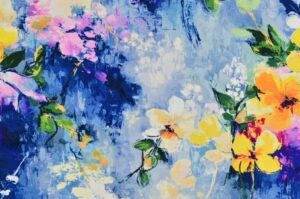 Bamboe-tricot-stof-olieverf-bloemen-P551