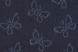 Denim-jacquard-stof-vlinders-P525
