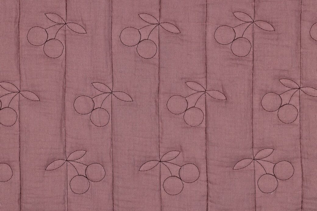 Double-gauze-gewatteerde-stof-kersen-P610